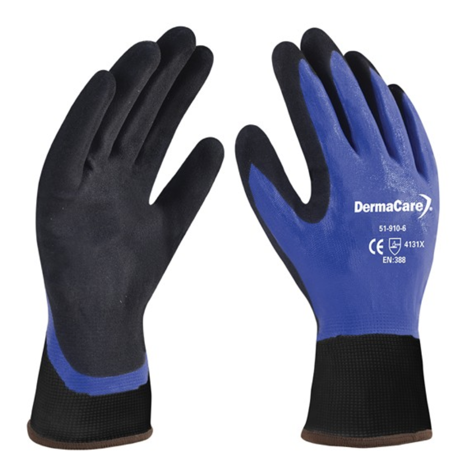 *Guante Poliester Rec Nitrilo Azul