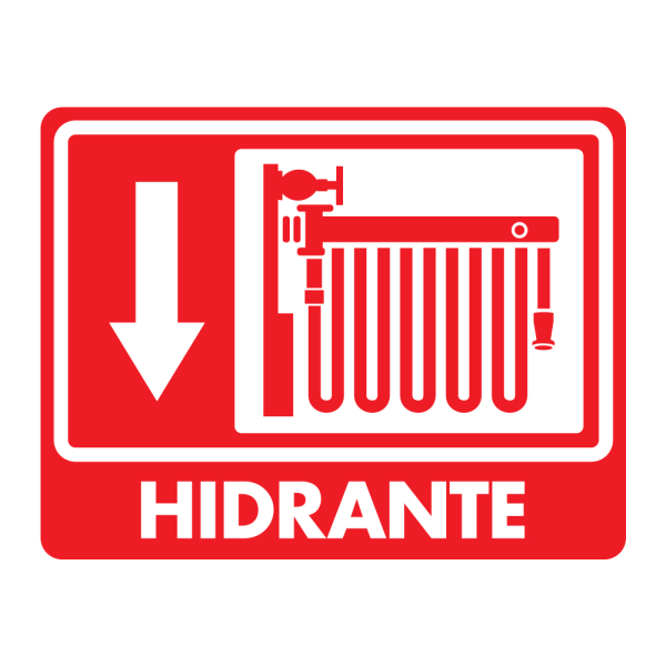 Señal Hidrante Modelo 034 de Estireno Fotoluminiscente 30×40 cm