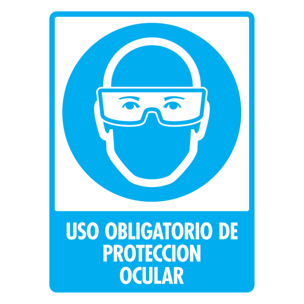 *Señalamiento Uso Obligatorio de Protección Ocular Modelo 099 (estireno cal. 40)