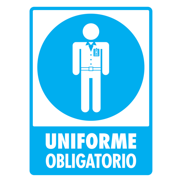 Señal Uniforme Obligatorio (Caballero) Modelo 121 de Estireno Normal 30×40 cm