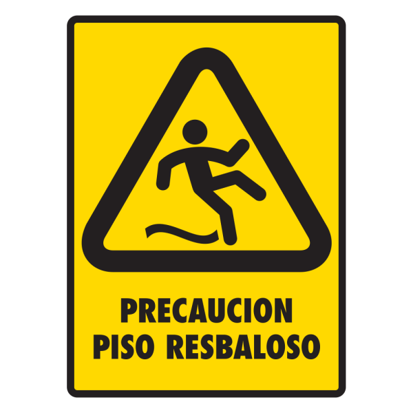 Señal Precaución Piso Resbaloso Modelo 144 de Estireno Normal 30×40 cm
