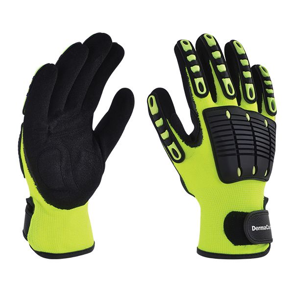*Guantes de poliéster, fluorescente y nitrilo