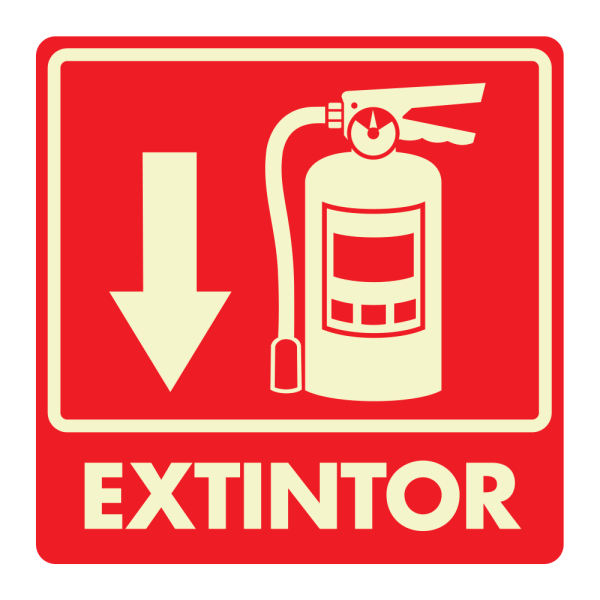 -Señal Extintor Modelo 040 de Estireno Normal 40×40 cm