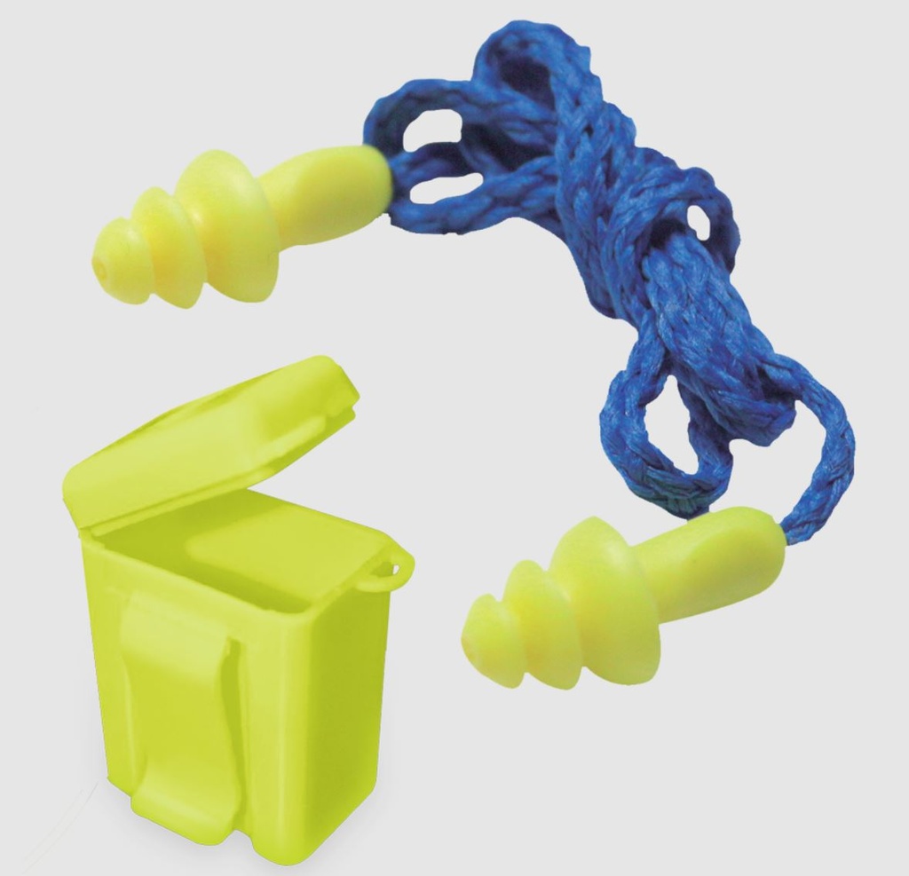 *Tapón Auditivo Reusable Con Cordón y Estuche