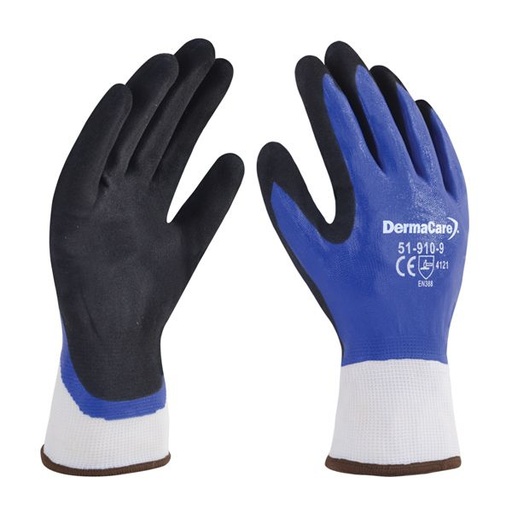 *Guante Poliester Rec Nitrilo Azul