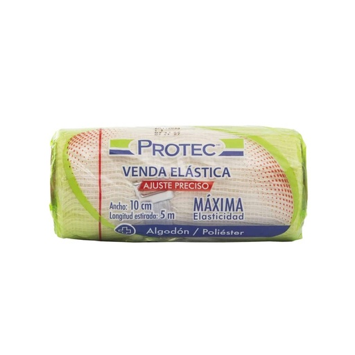 -Venda elastica protec ancho 10 cm y longitud 5m algodón/poliester