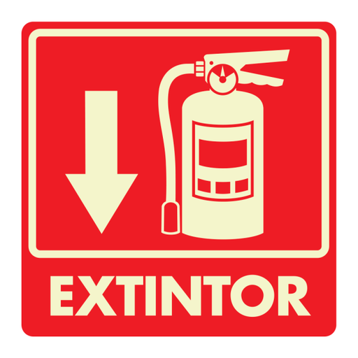 Señal Extintor Modelo 040 de Estireno Normal 20×20 cm