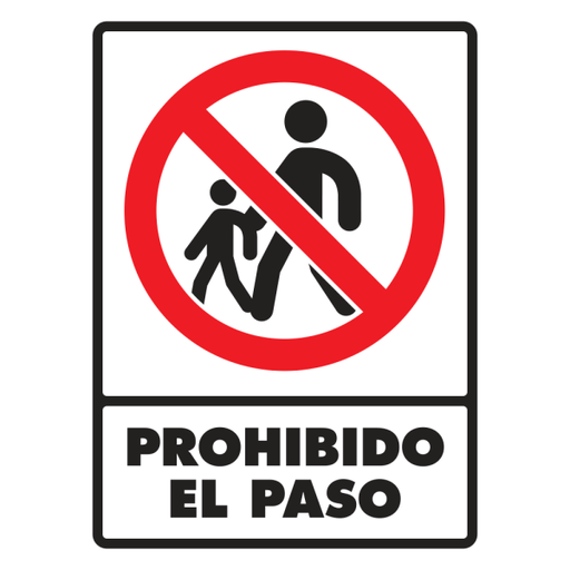 Señal Prohibido el Paso Modelo 062 de Estireno Fotoluminiscente 20×25 cm