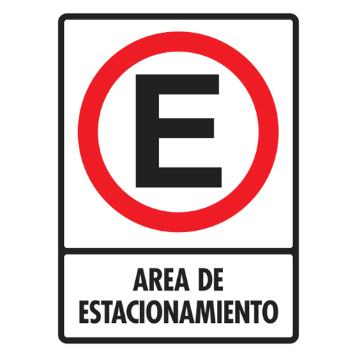 Señal Área de estacionamiento Modelo 084 de Estireno Normal 30×40 cm