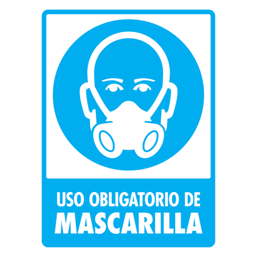 Señal Uso Obligatorio de Mascarilla Modelo 097 de Estireno Normal 30×40 cm