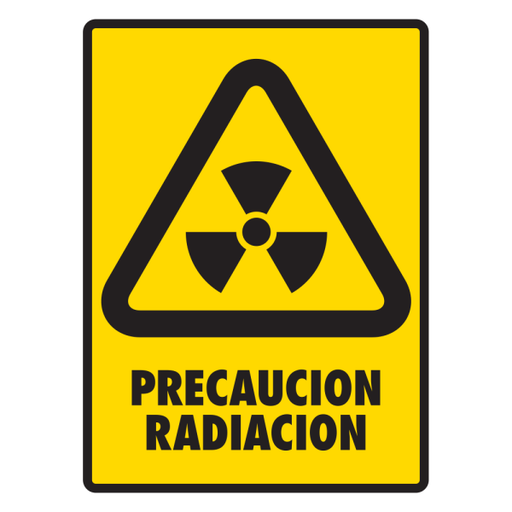 Señal Precaución Radiación Modelo 139 de Estireno Normal 30×40 cm