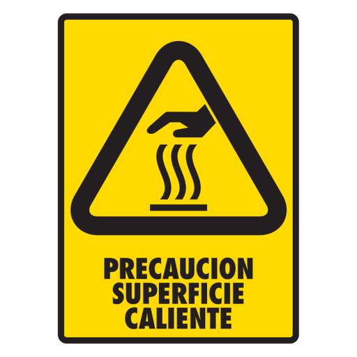 Señal Precaución Superficie Caliente Modelo 143 de Estireno Normal 30×40 cm