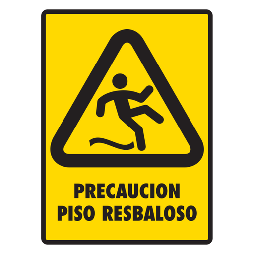 Señal Precaución Piso Resbaloso Modelo 144 de Estireno Normal 30×40 cm