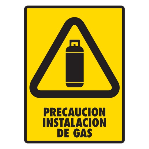 Señal Precaución Instalación de Gas Modelo 158 de Estireno Normal 30×40 cm