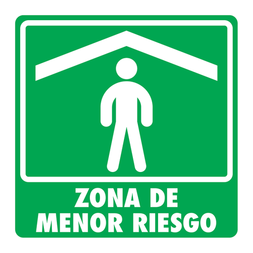 [SA007N08] -Señal Zona De Menor Riesgo Modelo 007 de Estireno 25X25