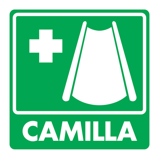 [SA009N08] -Señal Camilla Modelo 009 de Estireno Normal 25X25