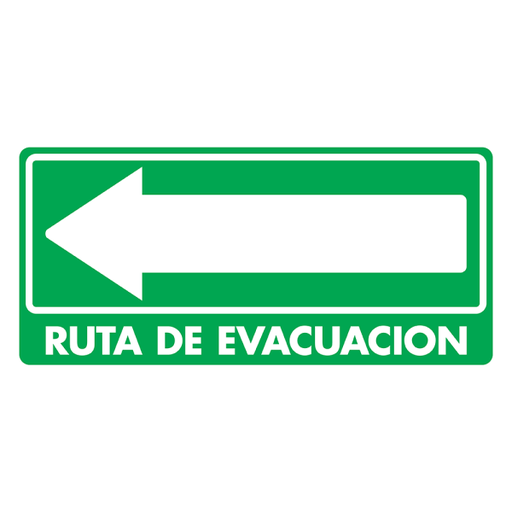 [SA024N05] Señal Ruta de Evacuación (Izquierda) Modelo 024 de Estireno Normal 15×30 cm