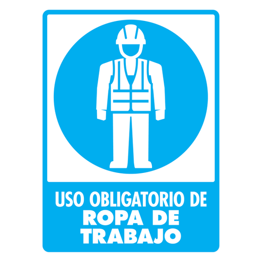 [SD113N13] Señal Uso Obligatorio de Ropa de Trabajo Modelo 113 de Estireno Normal 30×40 cm